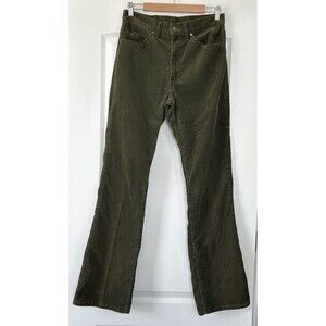 Vintage 80s Levis 517 Corduroy Pants Mens Size 32x34 Green Bootcut Flare USA